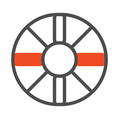 Obraz premium Isolated Life Preserver Icon for Marine Safety