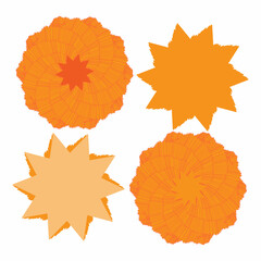 Set of four seasons vector illustration with colorful flower and nature elements