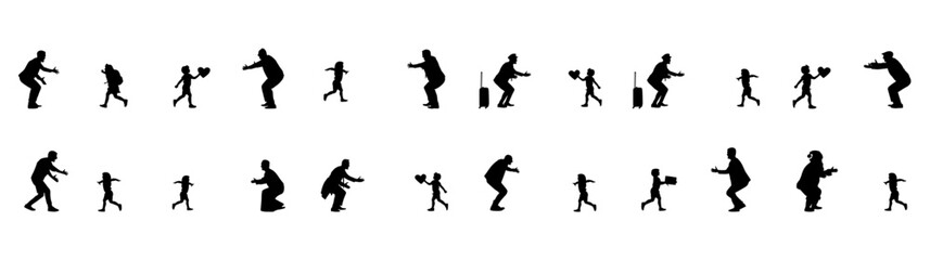 vector silhouettes of people silhouettes