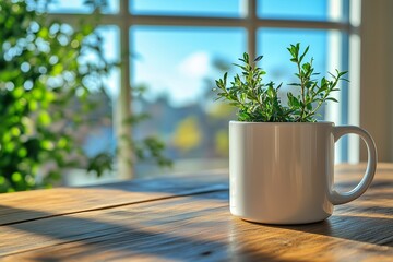 海の見えるテラスでカフェ