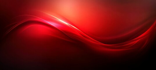 Fototapeta premium Abstract Red Background with Flowing, Elegant Lines Representing Movement and a Soft Light Source