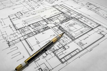 Fototapeta premium Essential Guide to Creating Architect Blueprints and Floor Plans