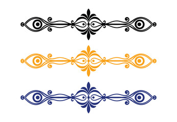 vector set of decorative elements on white background