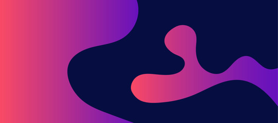 Abstract pink and blue color background. Fluid shapes composition.