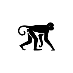 Obraz premium Monkey Silhouette Vector