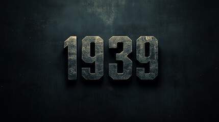 A powerful visual statement with '1939' in bold text