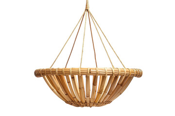 Obraz premium Beautifully crafted hanging basket showcasing intricate bamboo weaving techniques