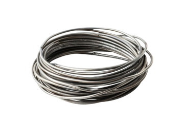 Metallic wire lies in an intricate coil, showcasing its versatility for crafting and repairs