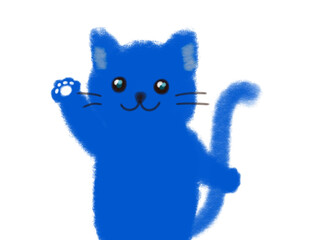 かわいい猫のキャラクターイラスト（JPEG/PNG)