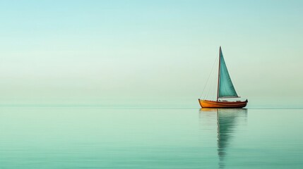 Fototapeta premium Space Brown Wooden Overview Sailboat Sail Right Vibe