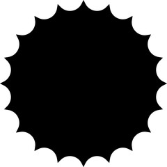 Blank Starburst Labels for Sale or Promotion silhouette. 
Sunburst Emblem Templates for Discount Tags.
Retro Sunburst Badge Icon vector.
Transparent background.