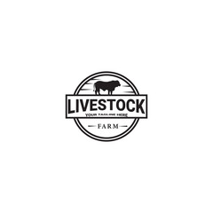 Vector livestock logo design. Cattle, Goat, Chicken livestock logo template
