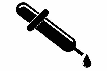 dropper icon line art silhouette vector illustration