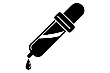 dropper icon line art silhouette vector illustration