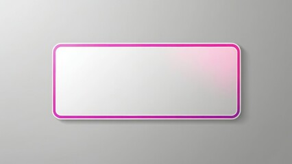 Fototapeta premium Minimal pink outlined frame on a gray background, showcasing modern simplicity and elegance