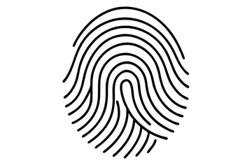 fingerprint line art silhouette vector illustration