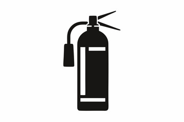 fire extinguisher icon line art silhouette vector illustration