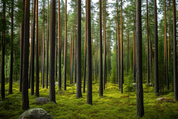 Obraz premium pine forest