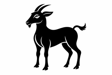 goat line art silhouette vector illustration