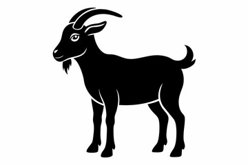 goat line art silhouette vector illustration