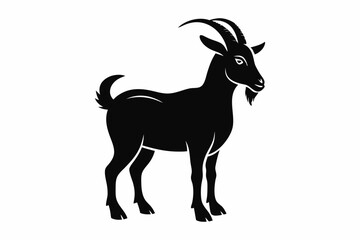 goat line art silhouette vector illustration