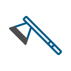 Stylized Vector Illustration of a Modern Hoe Tool