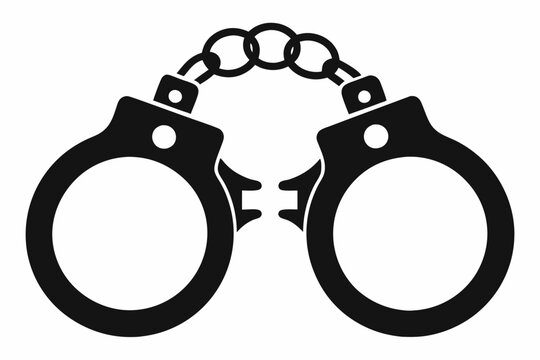 black handcuffs icon, law enforcement, security clip art preview