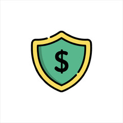 shield with dollar symbol