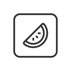 Watermelon Icon - Modern Simple Flat Vector for Web and Mobile