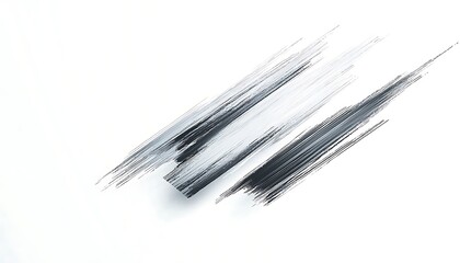Abstract Gray Strokes White Background.