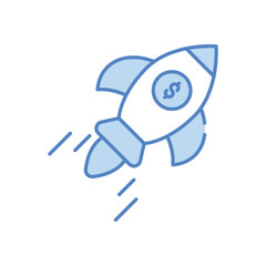Launch vector icon stock illustration 