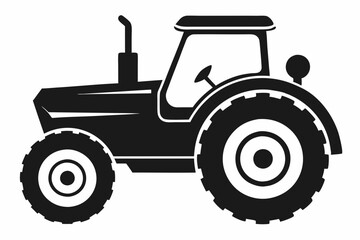 lawn tractor line art silhouette vector illustration
