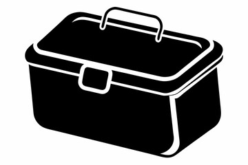 lunchbox line art silhouette vector illustration