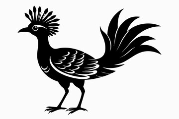 Fototapeta premium lyrebird line art silhouette vector illustration