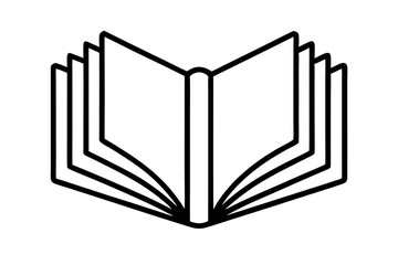 pages book icon line art silhouette vector illustration