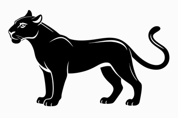 puma line art silhouette vector illustration
