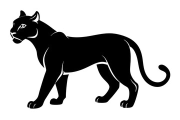puma line art silhouette vector illustration
