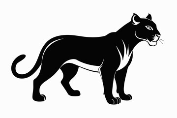 puma line art silhouette vector illustration