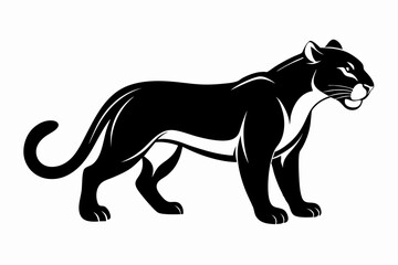 puma line art silhouette vector illustration