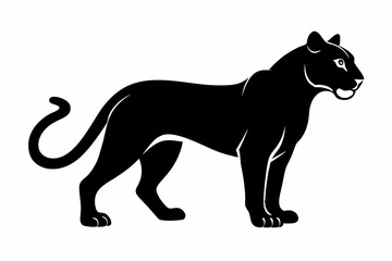 puma line art silhouette vector illustration