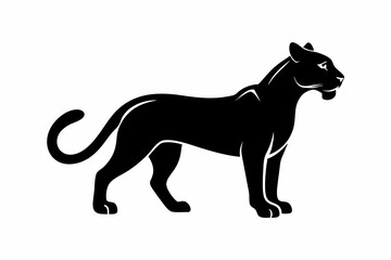 puma line art silhouette vector illustration