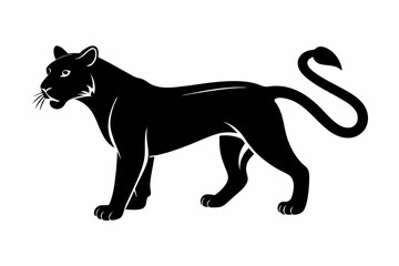 puma line art silhouette vector illustration