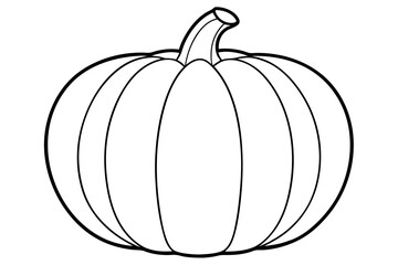 pumpkin line art silhouette vector illustration