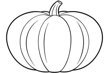 pumpkin line art silhouette vector illustration