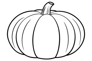 pumpkin line art silhouette vector illustration
