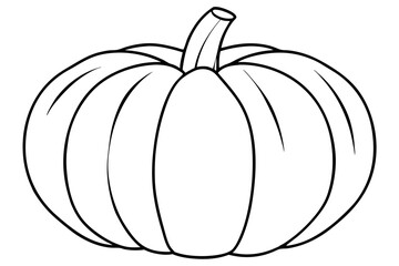 pumpkin line art silhouette vector illustration