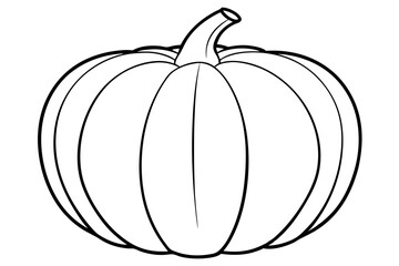 pumpkin line art silhouette vector illustration