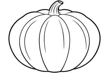 pumpkin line art silhouette vector illustration