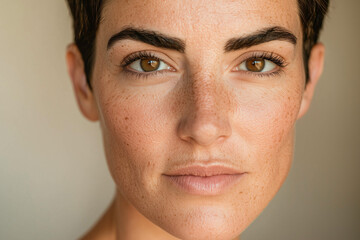 Fototapeta premium portrait of a middle-aged woman with short hair