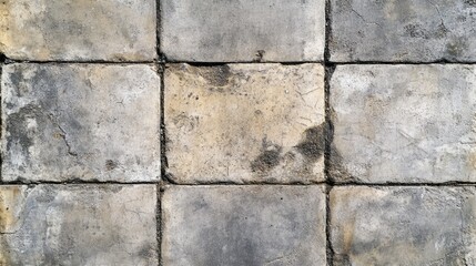 Fototapeta premium A close up view of an aged block stone wall